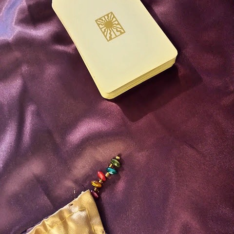 Satin Cloth with Spirit and Elemental Beads Attached