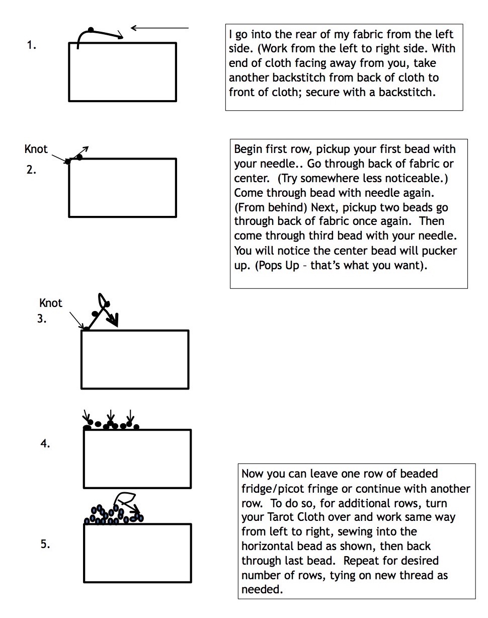 How To Bead A Tarot Cloth Picures