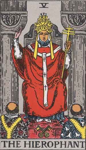 RWS Tarot 05 Hierophant