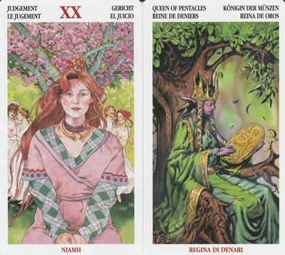 Aries Judgment and Q Pentacles Celtic Tarot 20190426 0001