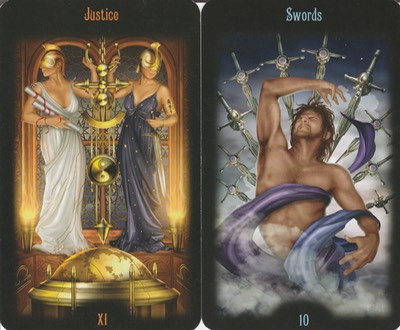 Cancer Justice Ten Swords Legacy of the Divine Tarot May 2019 20190426 0001