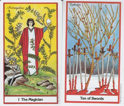 Capricorn Magician and Ten Swords Herbal Tarot May 2019 20190426 0001