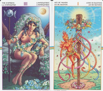 Libra Empress and Ace Wands Wheel of the Year Tarot May 2019 20190426 0001