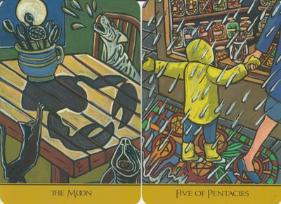 Sagittarius The Moon and the Five of Pentacles Cooks Tarot 20190618 0001